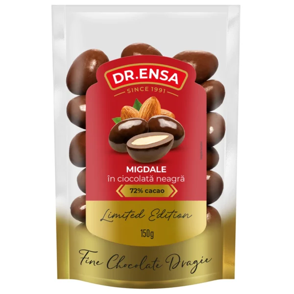 Migdale în ciocolată neagră 150g Dr. Ensa Edition