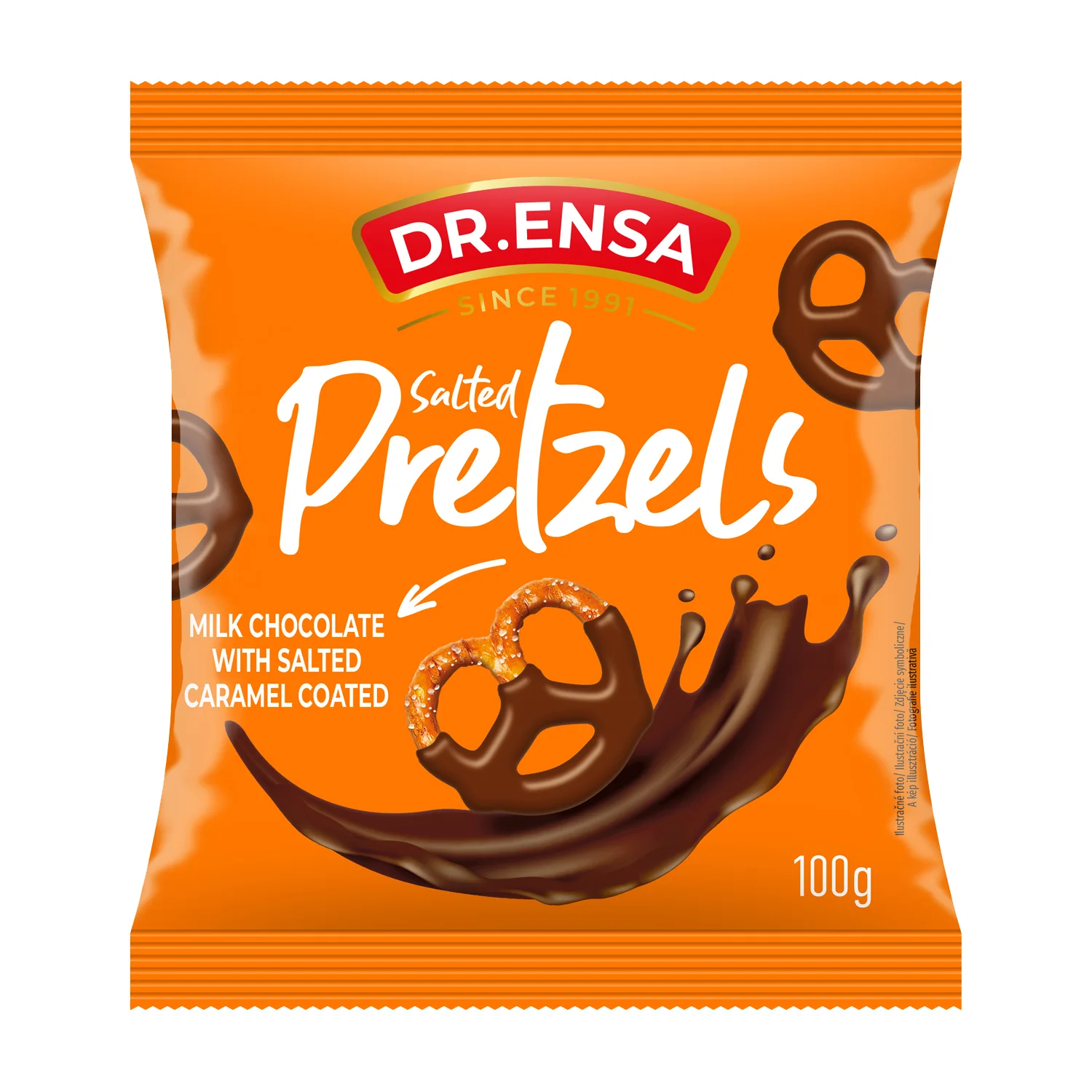 Covrigei sărati în ciocolată cu lapte cu caramel sărat (100 g) - Dr ENSA