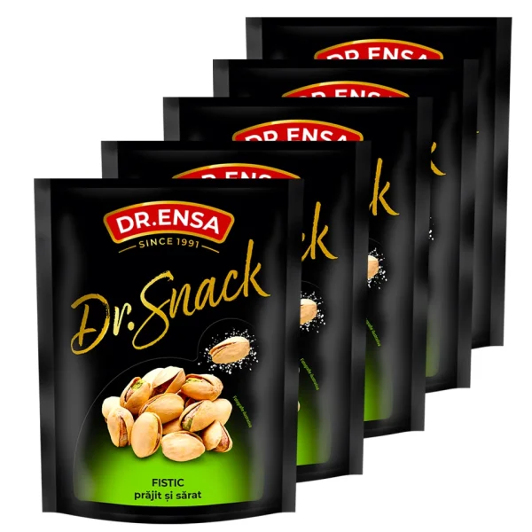 Fistic prăjit și sărat Dr. Snack 150g x 5 bucăți