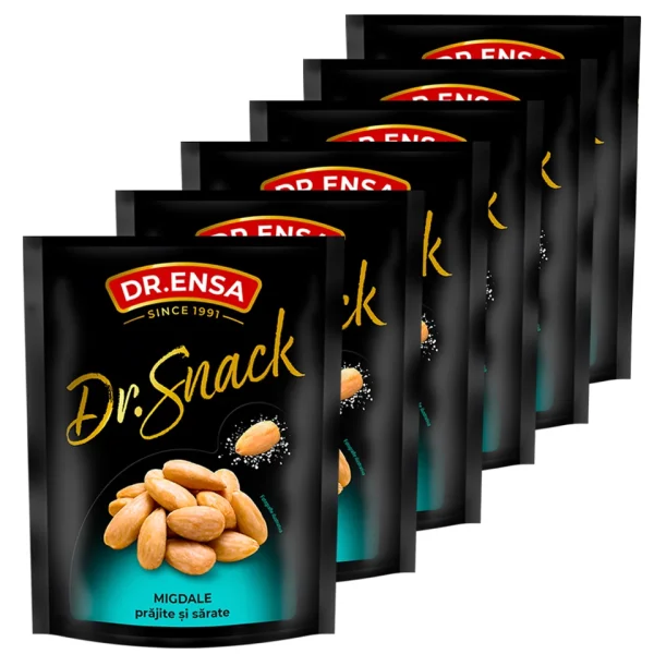Migdale prăjite și sărate Dr.Snack 150g x 6 bucăți